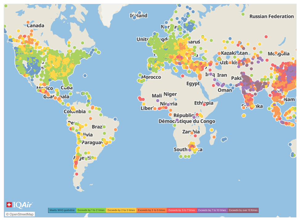 7 milhões de mortes por ano são causadas pela poluição do ar